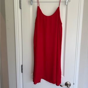 Francesca’s Alya Red Slip Dress